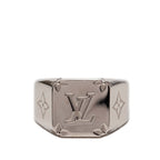 Brass Monogram Signet Ring M