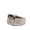 Brass Monogram Signet Ring M