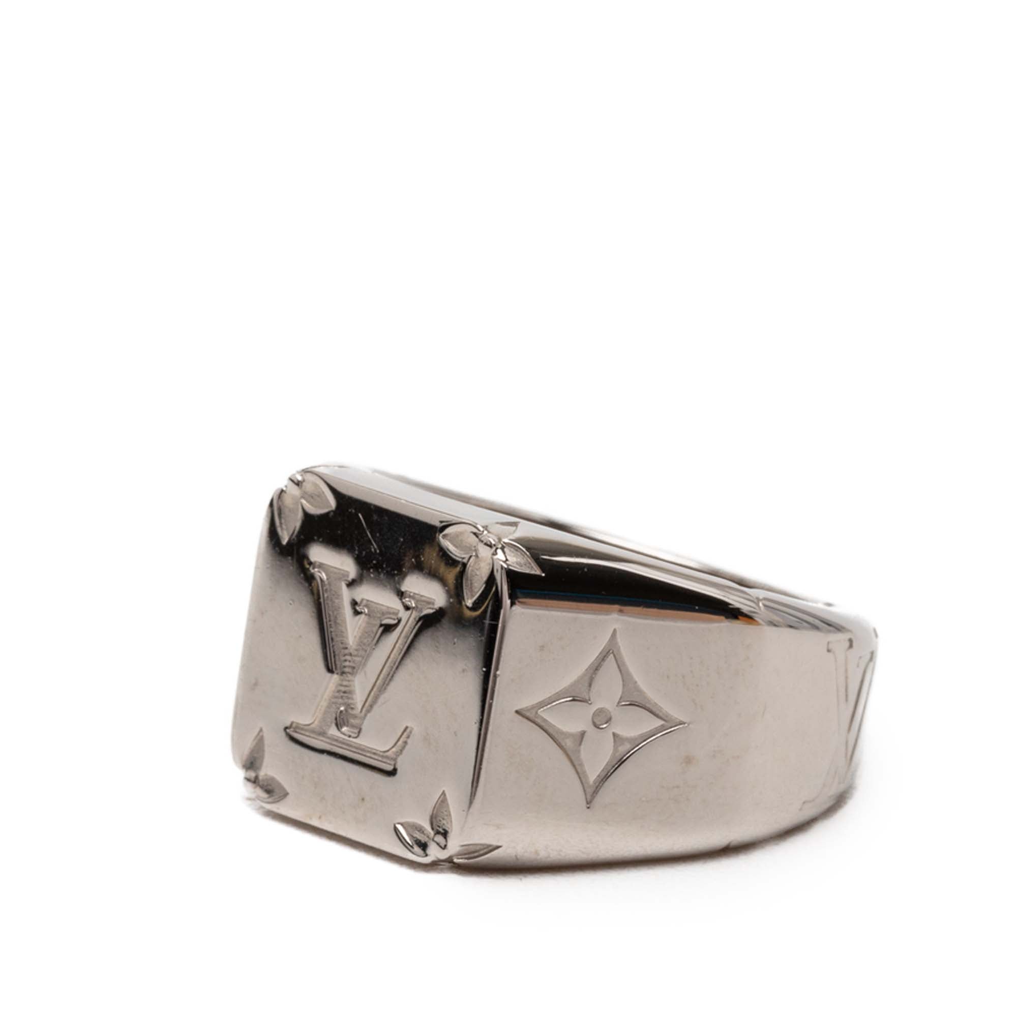 Brass Monogram Signet Ring M