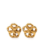 Gold Plated Chain Link Clip On Earrings