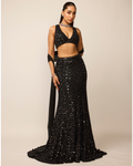 Black Fishcut Lehenga Set By KYNAH, Luxury Indian Fashion & Bridal Wear