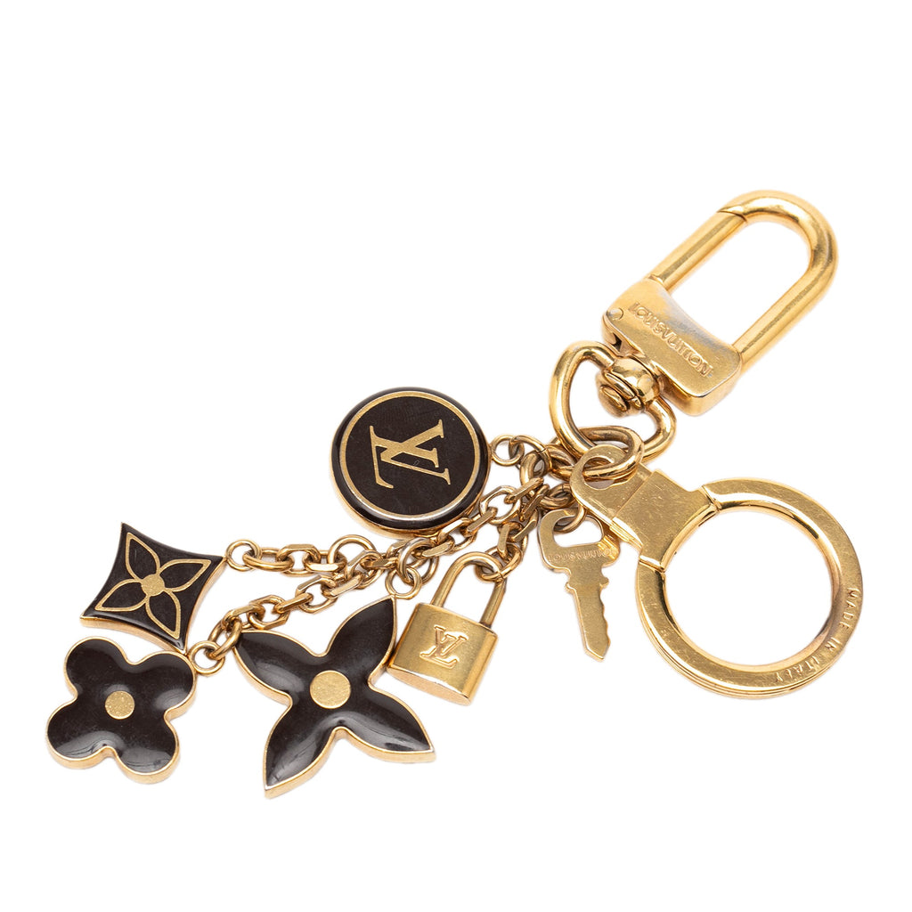Gold Plated and Enamel Pampille Bag Charm and Key Holder