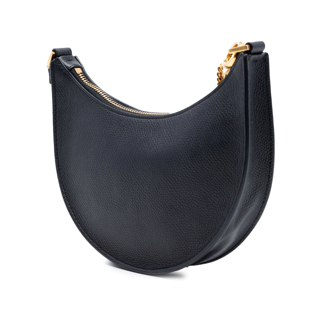 Mini Grainy Calfskin VLogo Hobo