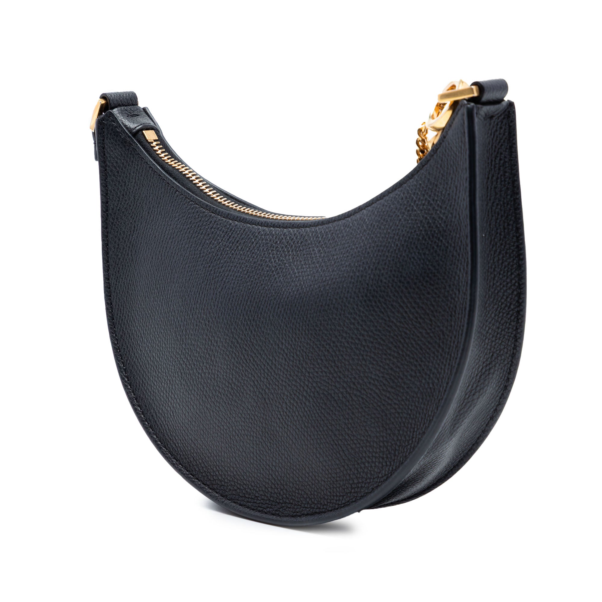 Mini Grainy Calfskin VLogo Hobo