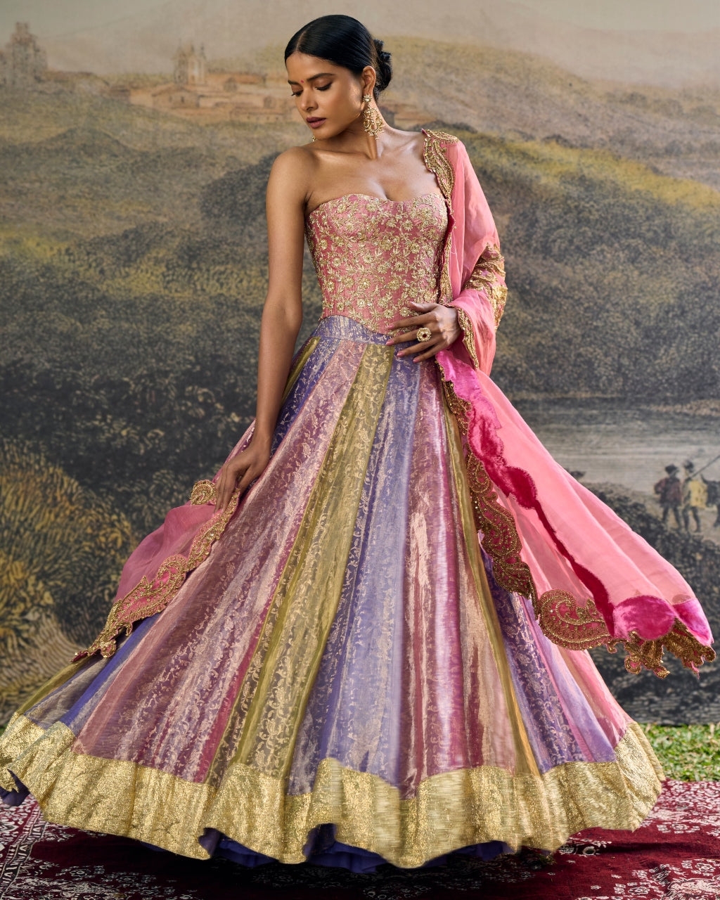 Rangoli Zari Lehenga Set By KYNAH, Luxury Indian Fashion & Bridal Wear