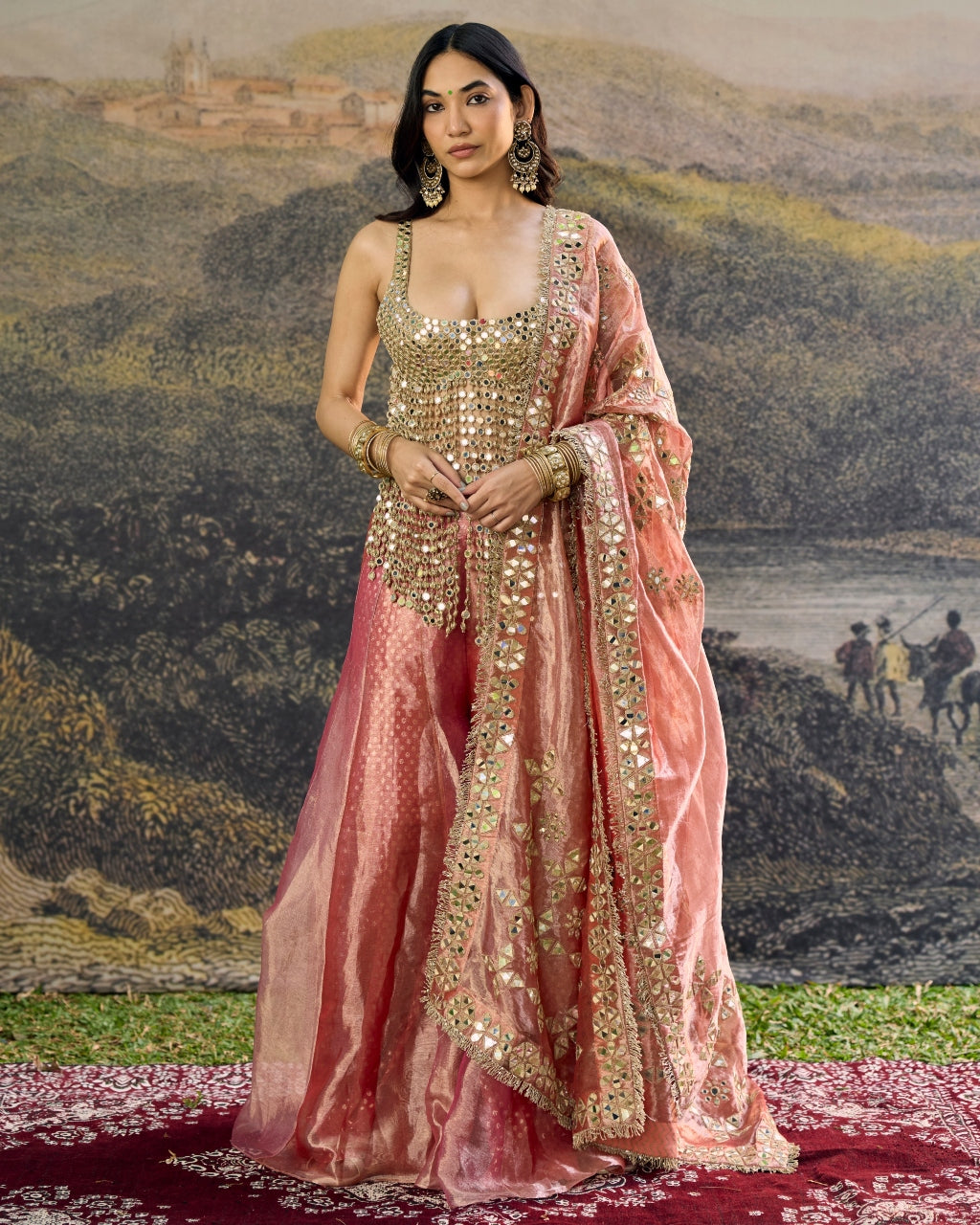 Gulbahar Mirror Sharara Set By KYNAH, Luxury Indian Fashion & Bridal Wear