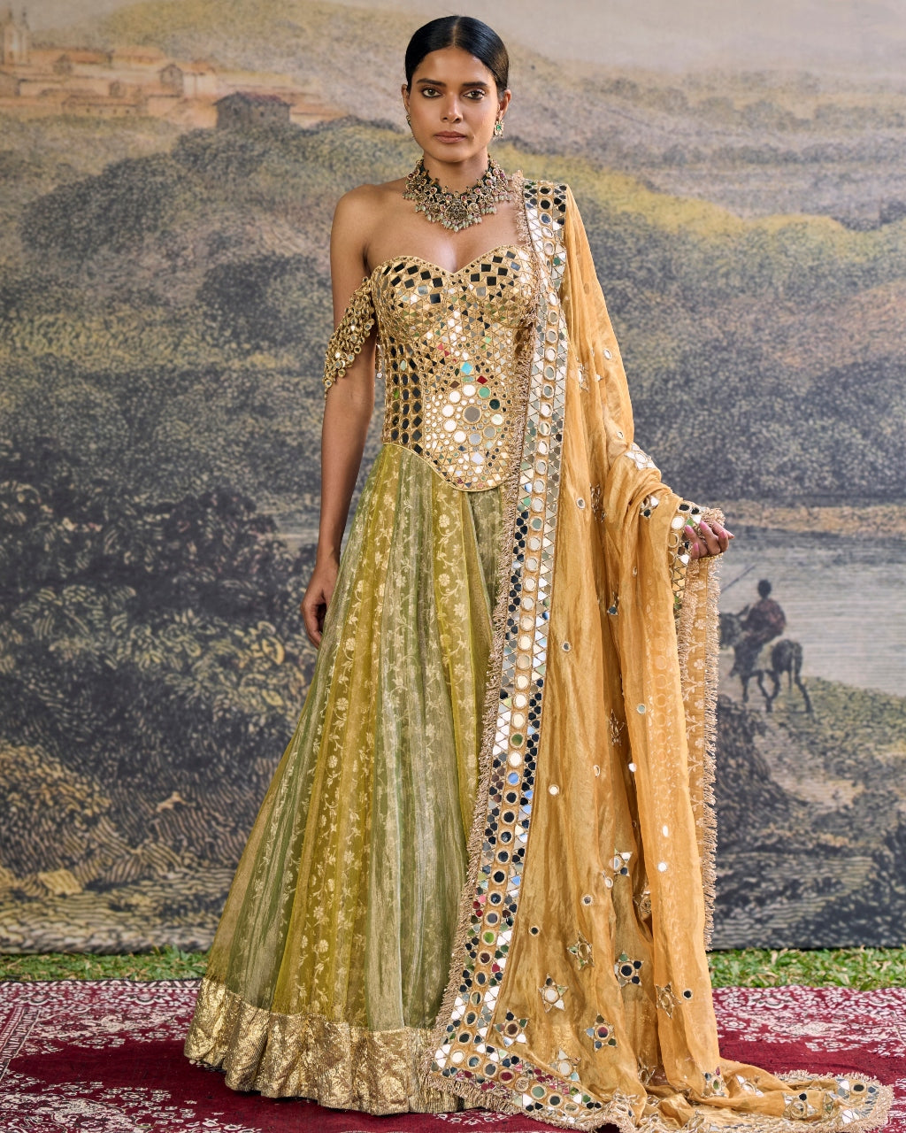 Hiranya Mirror Lehenga Set By KYNAH, Luxury Indian Fashion & Bridal Wear