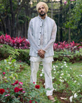 Zoravar Chikankari Bandi Set By KYNAH, Luxury Indian Fashion & Bridal Wear