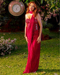 Crimson Stardust Drape Set By KYNAH, Luxury Indian Fashion & Bridal Wear