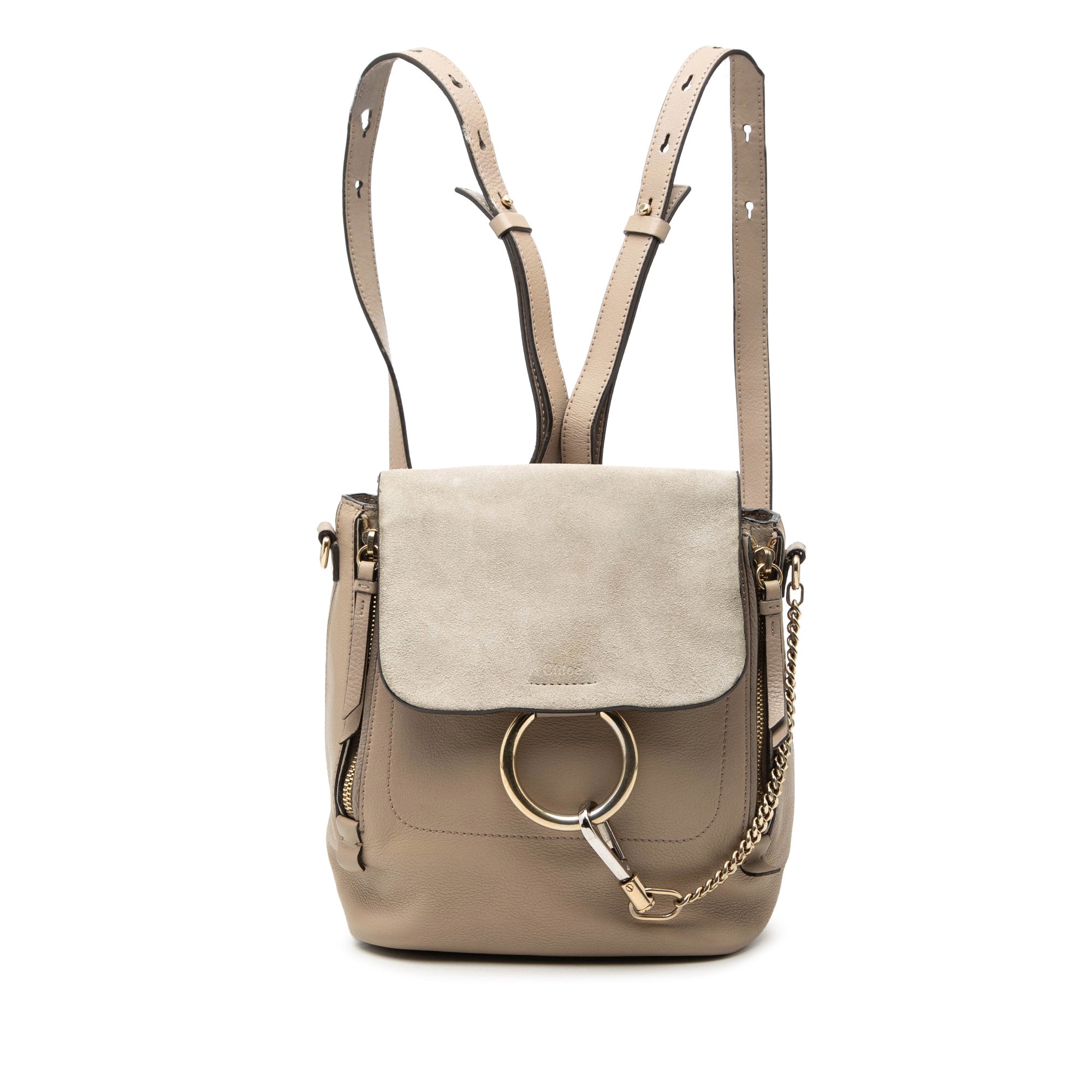 Small Calfskin and Suede Faye Backpack