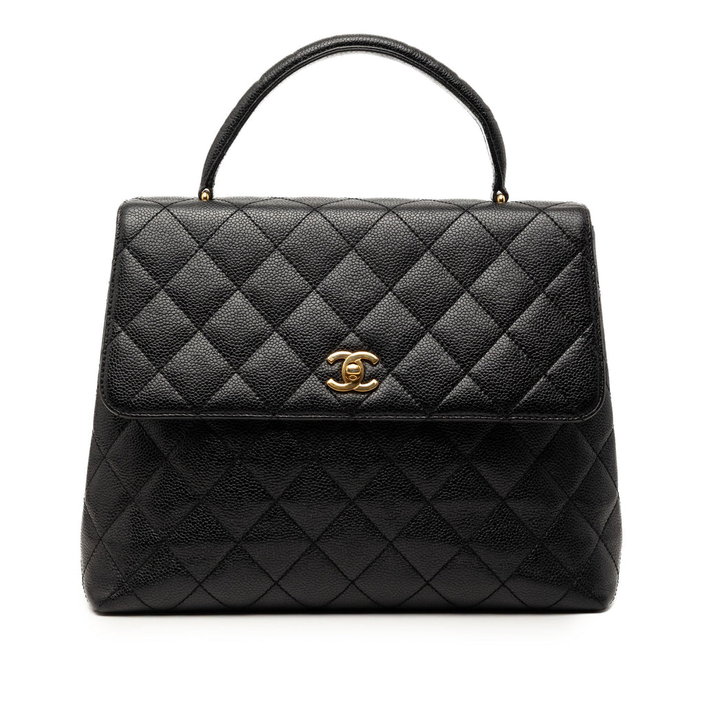 CC Quilted Caviar Kelly Top Handle Bag