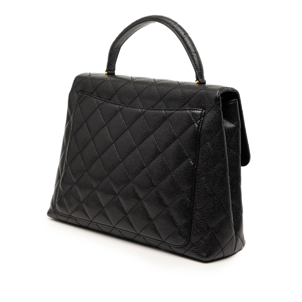 CC Quilted Caviar Kelly Top Handle Bag