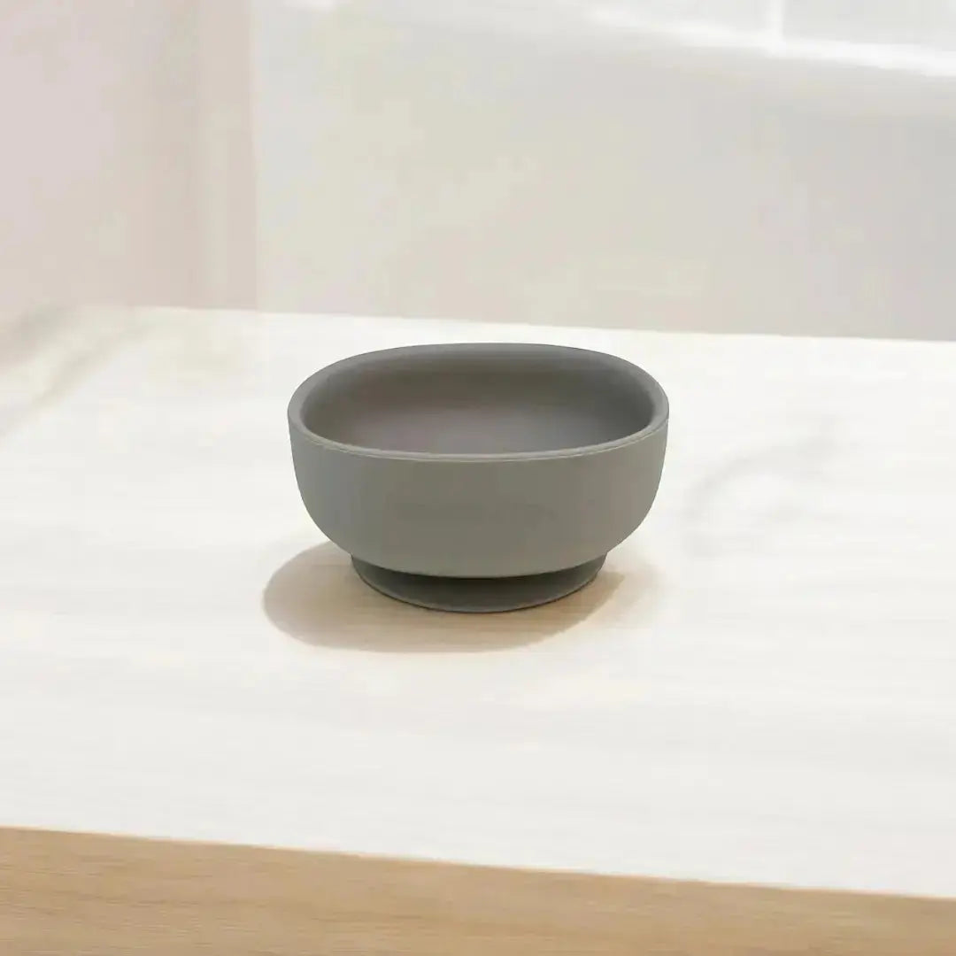 Vajilla BLW Gris 9 Piezas de Silicona orgánica con ventosas Nenina & Co