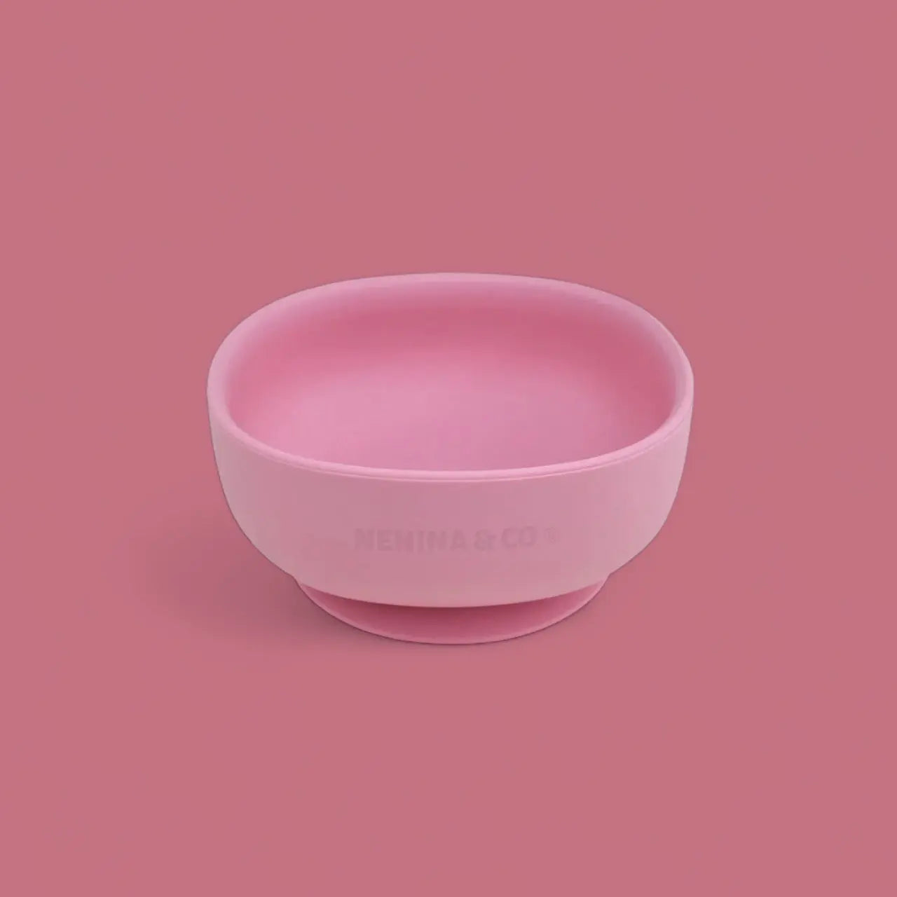 Kit Deluxe Vajilla + Babero BLW Pink 9 Piezas de Silicona orgánica con ventosas Nenina & Co