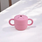 Kit Deluxe Vajilla + Babero BLW Pink 9 Piezas de Silicona orgánica con ventosas Nenina & Co
