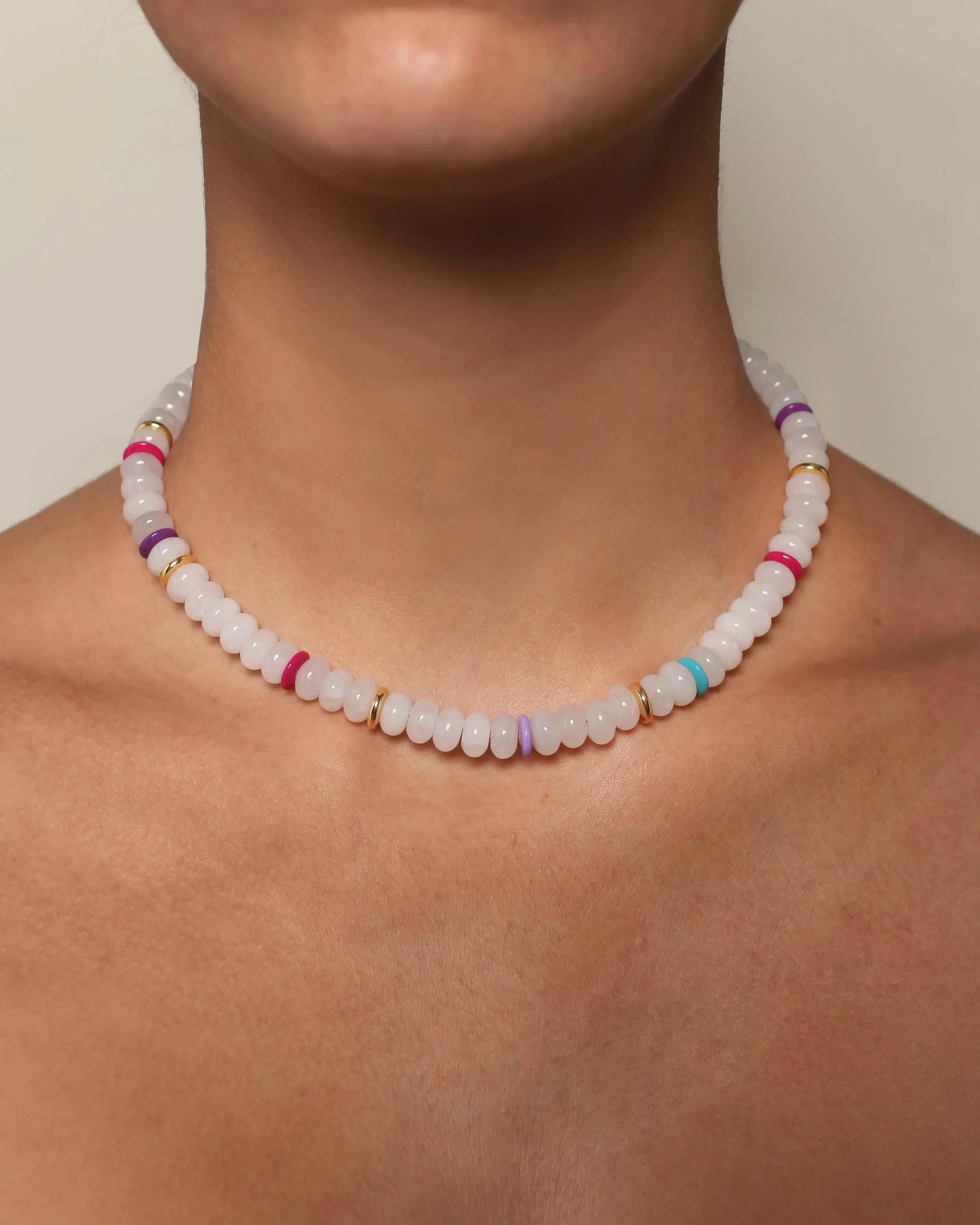 Valerie Necklace in White