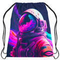 Synthwave Astronaut Drawstring Bag