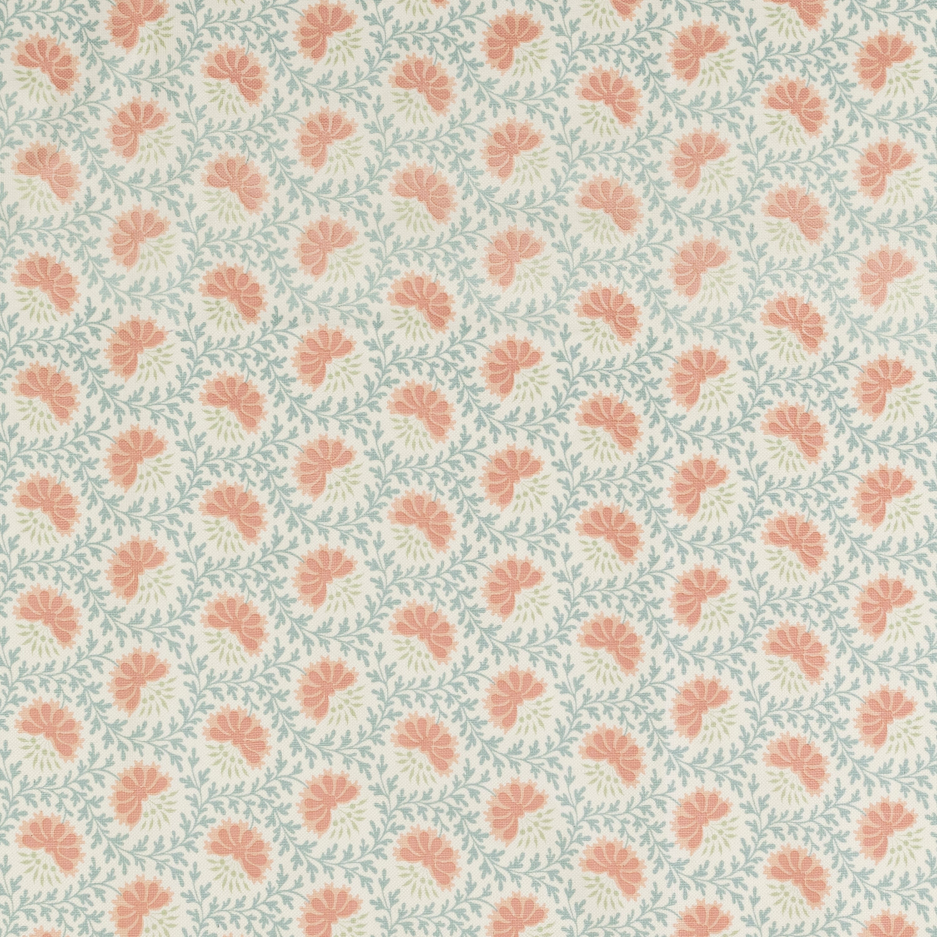 Verbena Fabric Seafoam Shell Pink By Sister Parish Design