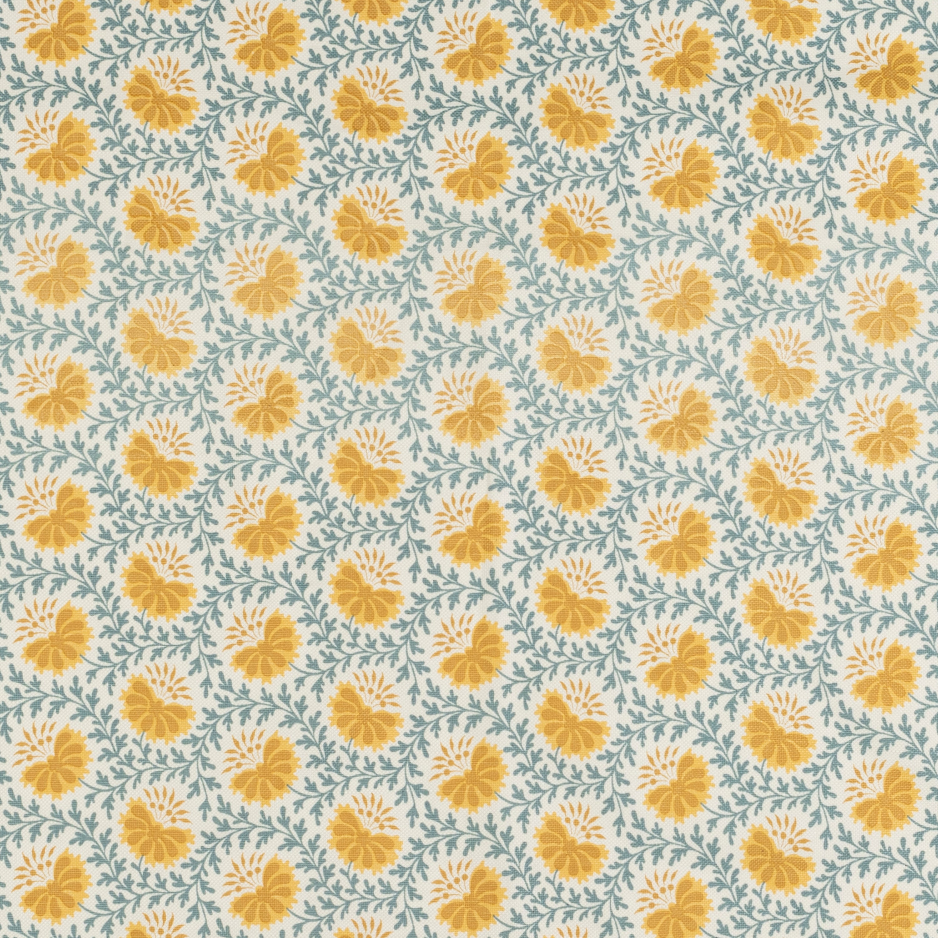 Verbena Fabric Blue Saffron By Sister Parish Design