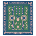 Vertical Garden Stripe Square Hand Tufted Rug