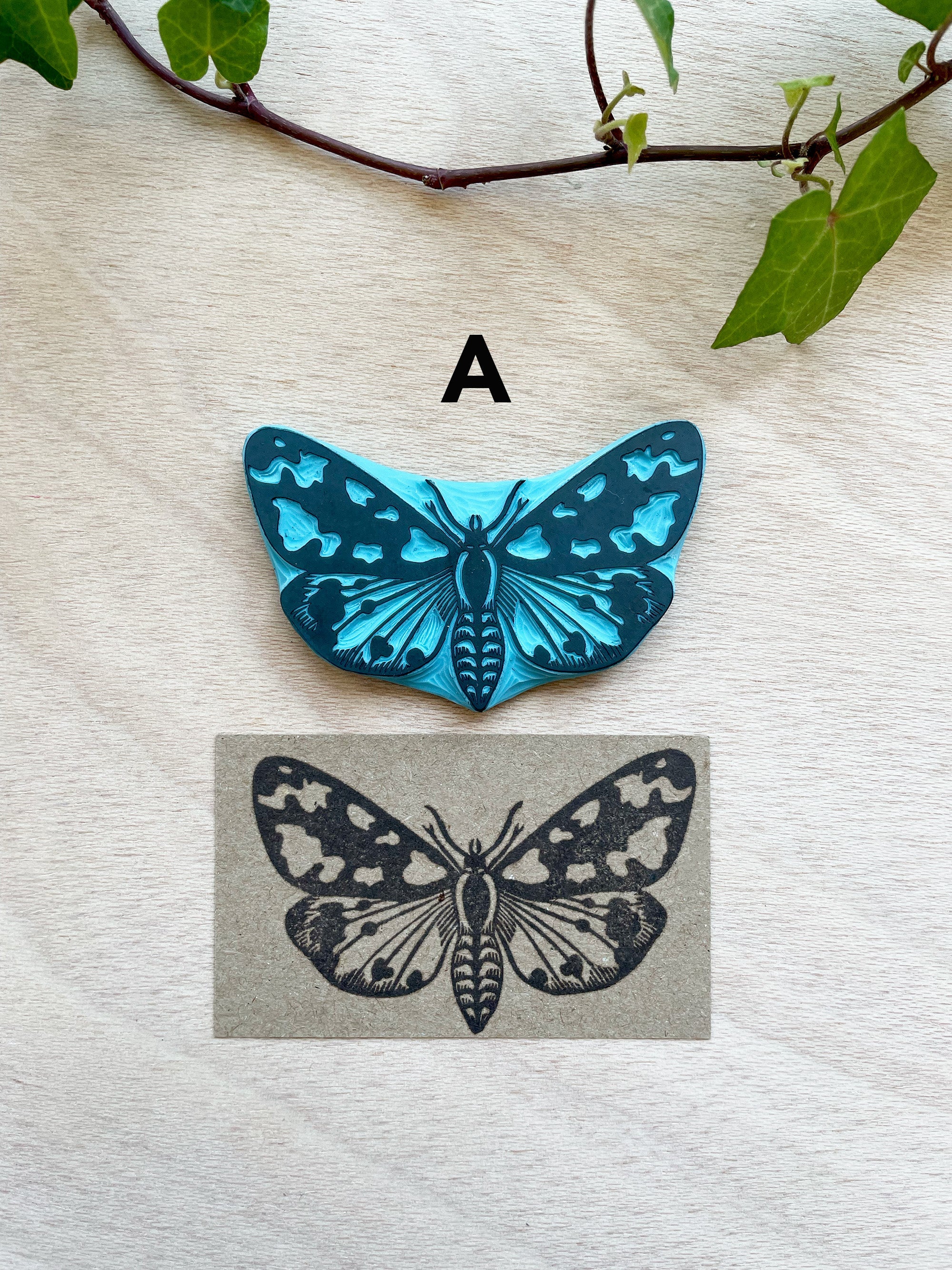 Vintage butterfly rubber stamps