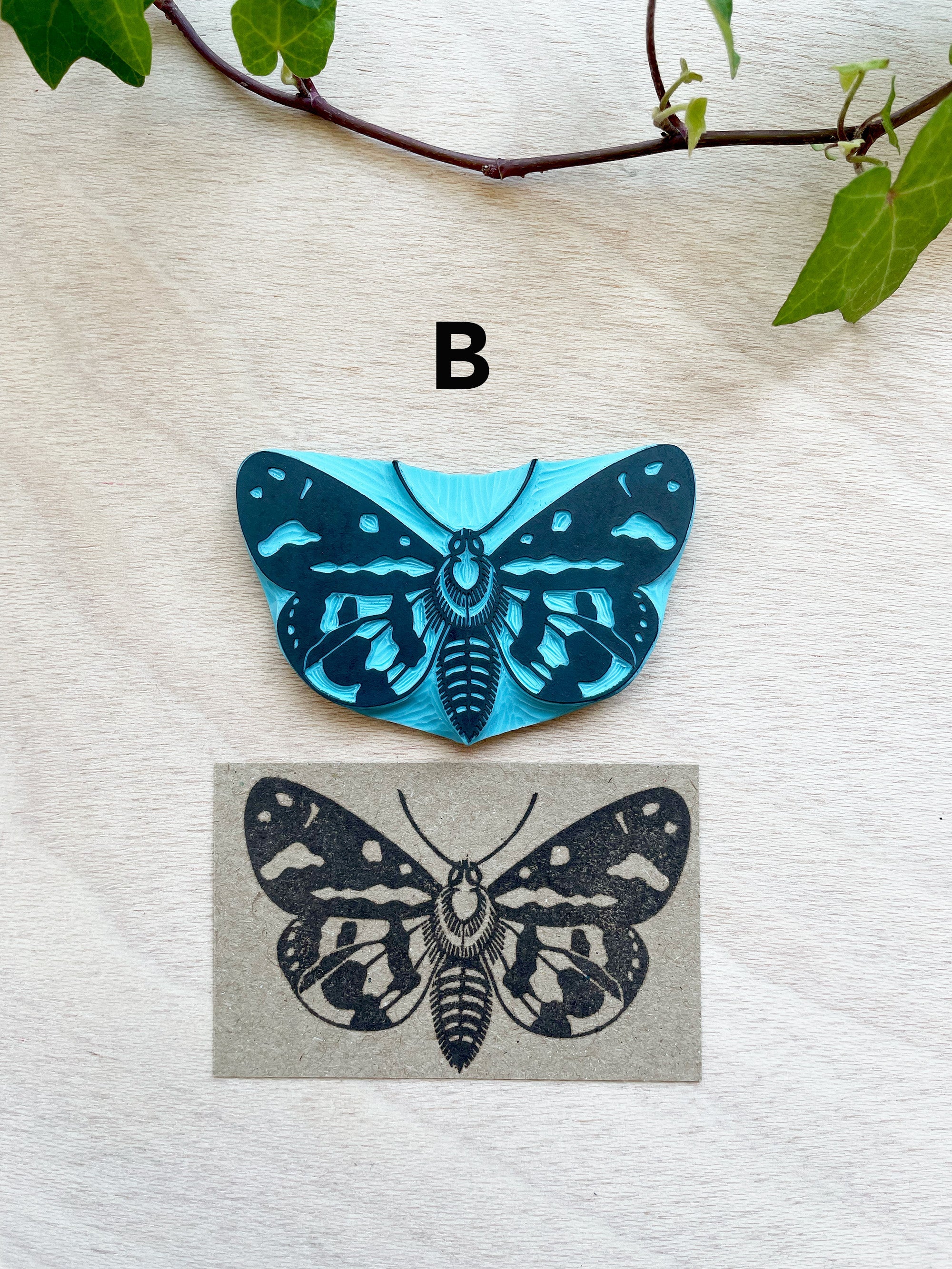 Vintage butterfly rubber stamps