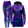 Vivid Trip Hoodie Dress and Leggings Combo