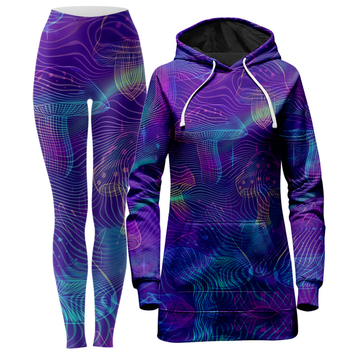 Vivid Trip Hoodie Dress and Leggings Combo