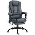 7-Point Massage Office Chair w/ Lumbar Support, Footrest & Adjustable Height, Blue