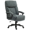 Big and Tall Office Chair, Up to 450 lbs. Overstuffed Executive Office Chair with Swivel Wheels, Grey