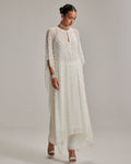 Off White Pearl Drop Kaftan Set By KYNAH, Luxury Indian Fashion & Bridal Wear