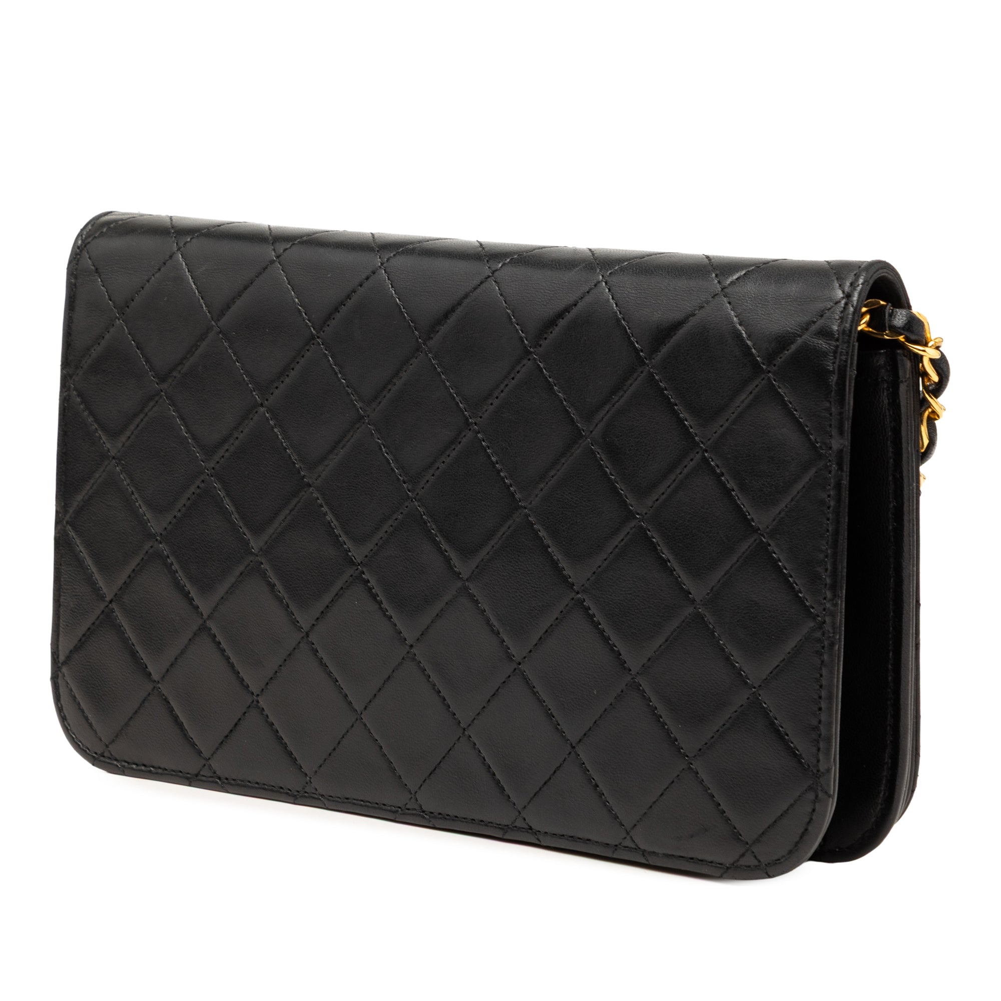 CC Quilted Lambskin Full Single Flap