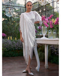 Asymmetric Draped Pearl Kaftan By KYNAH, Luxury Indian Fashion & Bridal Wear