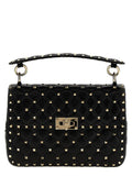 Valentino Garavani Rockstud Spike Shoulder Bag — Black