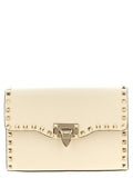 Valentino Garavani Rockstud Shoulder Bag — Cream