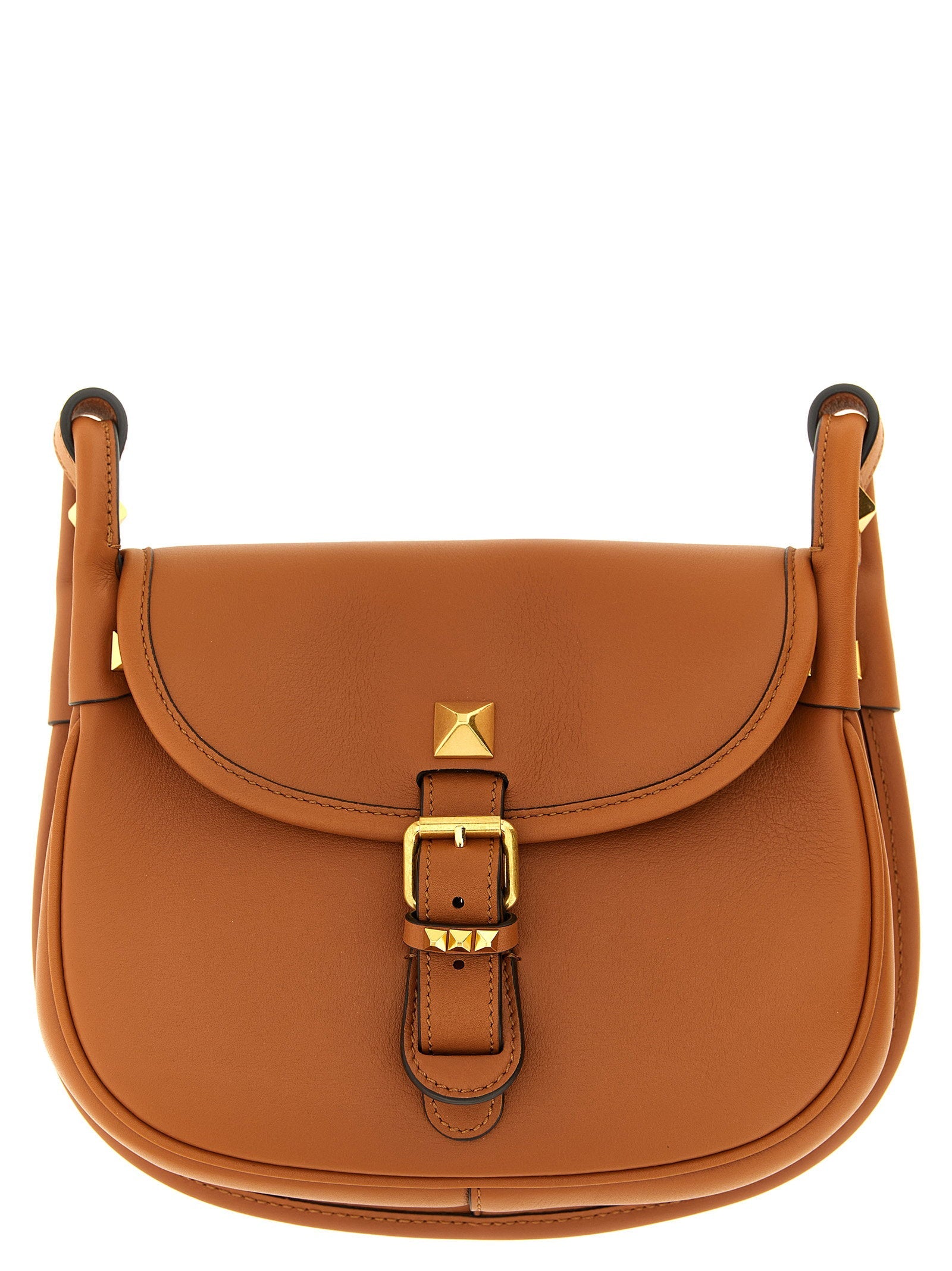 Valentino Garavani Flaneuse Shoulder Bag — Cognac