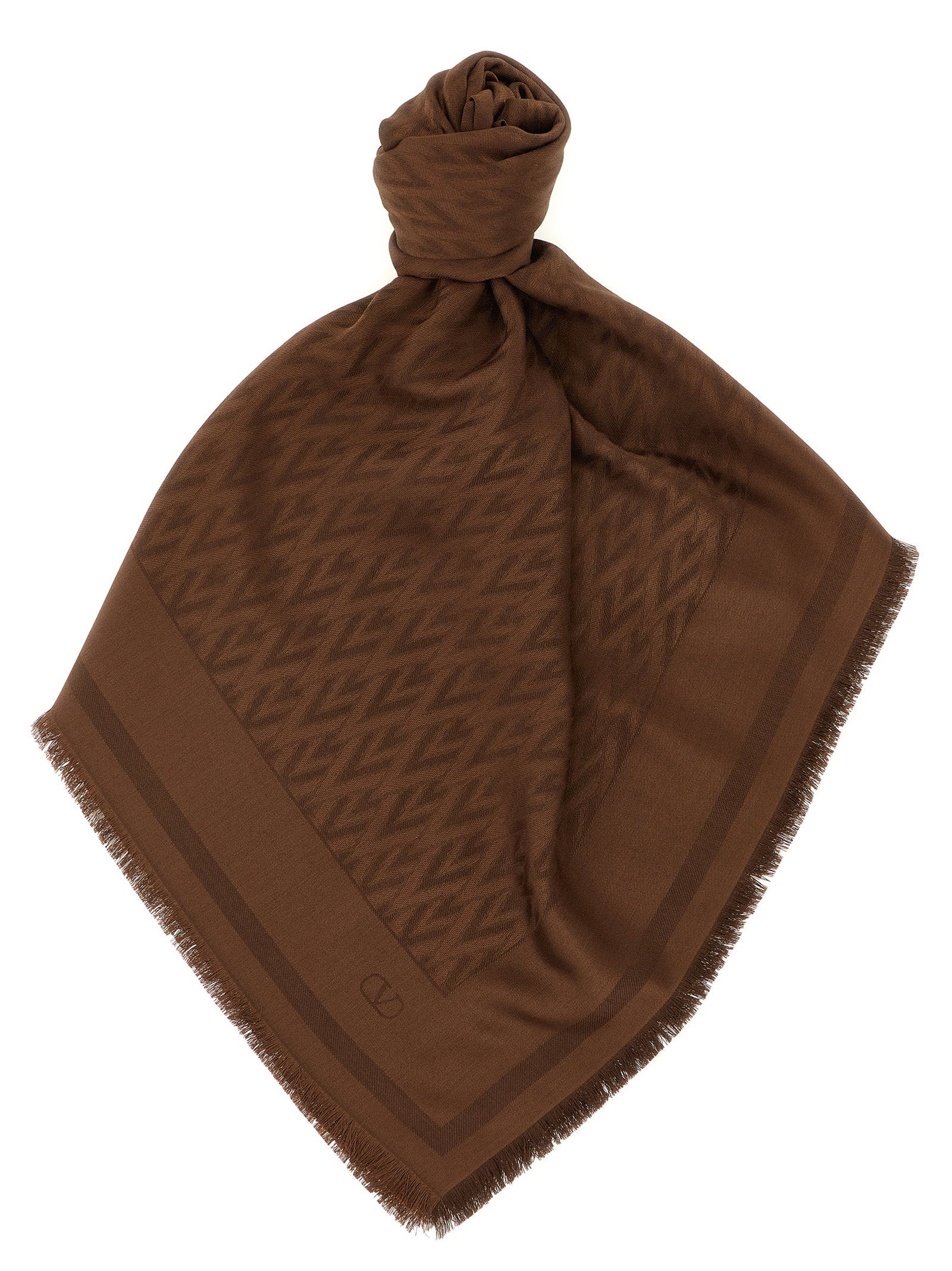 Valentino Garavani Toute La V Shawl — Brown