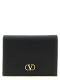 Valentino Garavani Grained Leather Vlogo Wallet — Black