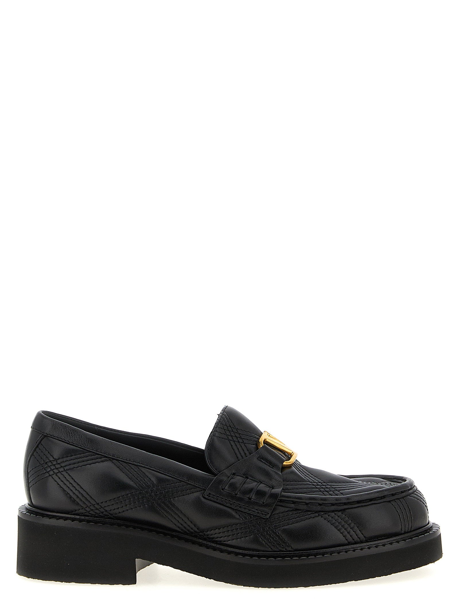 Valentino Garavani Quilted Leather Loafer — Black