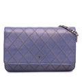 CC Calfskin Double Stitched Wallet on Chain