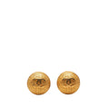 CC Gold Plated Textured Dome Clip On Earrings