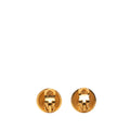 CC Gold Plated Textured Dome Clip On Earrings