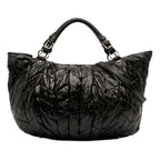 Quilted Patent Leather Hobo