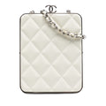 Lambskin and Acrylic Kiss Clutch with Chain