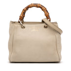 Mini Calfskin Bamboo Shopper Satchel