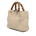 Mini Calfskin Bamboo Shopper Satchel