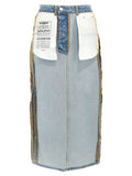 Vetements Inside-Out Cotton Denim Skirt — Blue