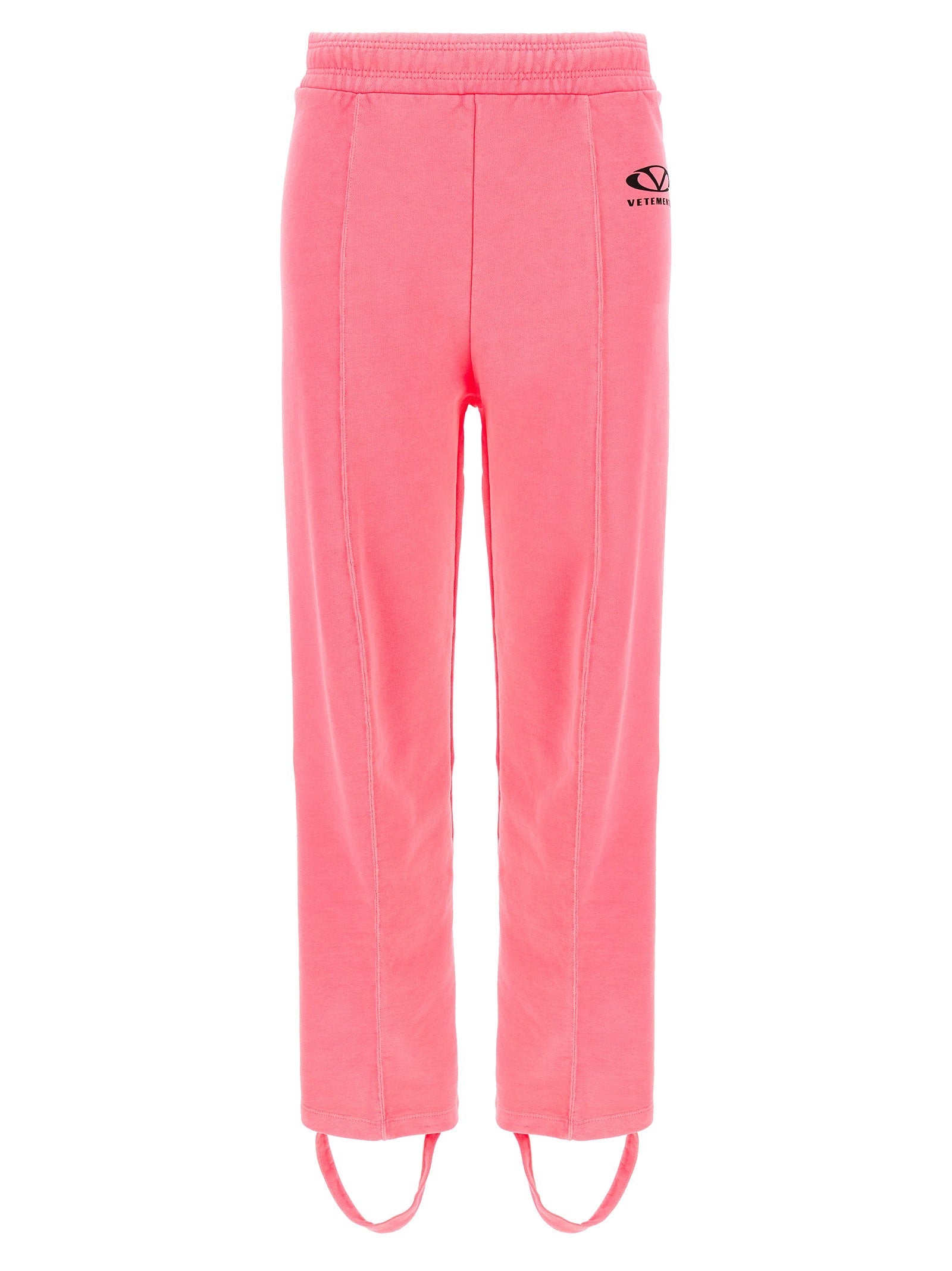 Vetements Logo-Print Cotton Joggers — Pink