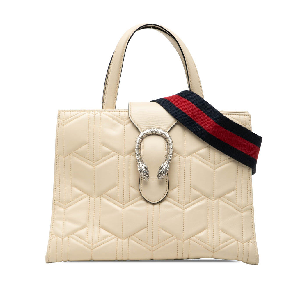 Quilted Leather Dionysus Web Satchel
