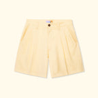 Double Pleated Shorts Cream